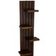 vintage wall shelf plant support, decoration oak wood