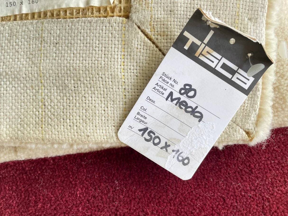 Hand-tufted wool rug Tisca Meda 1980s France