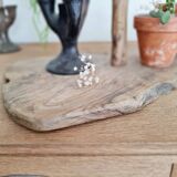 Plateau ancien en bois brutaliste