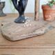 Antique brutalist wooden tray