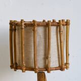 Vintage Bamboo Table Lamp, Organic Bamboo Lamp