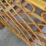 Lit de bébé en rotin années 50