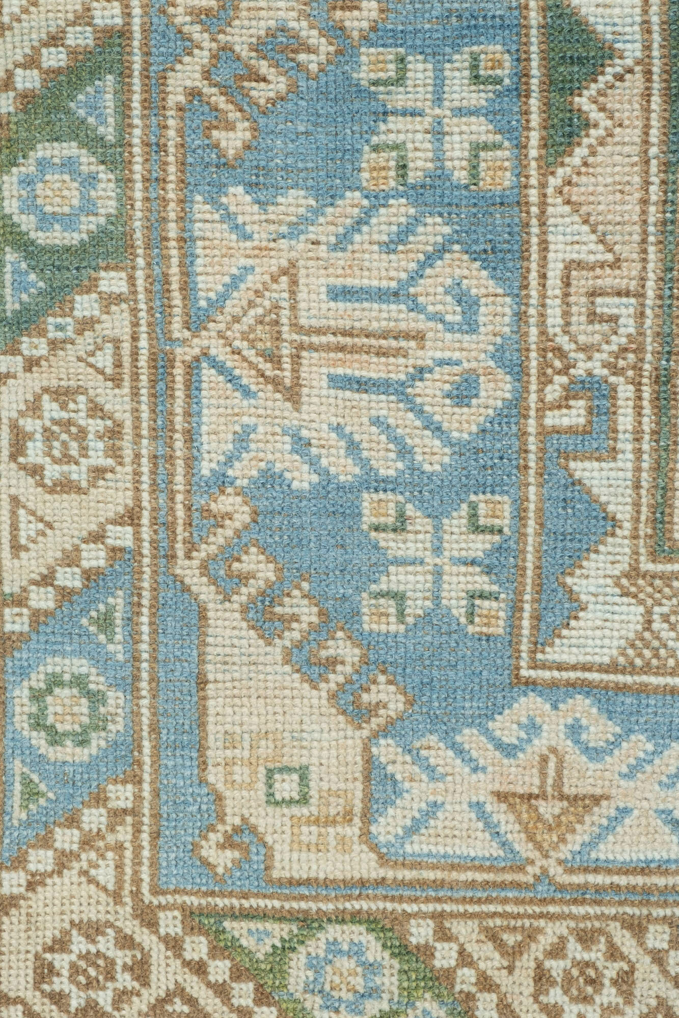 Distressed Vintage Blue Turkish Rug 4'1" X 6'9"