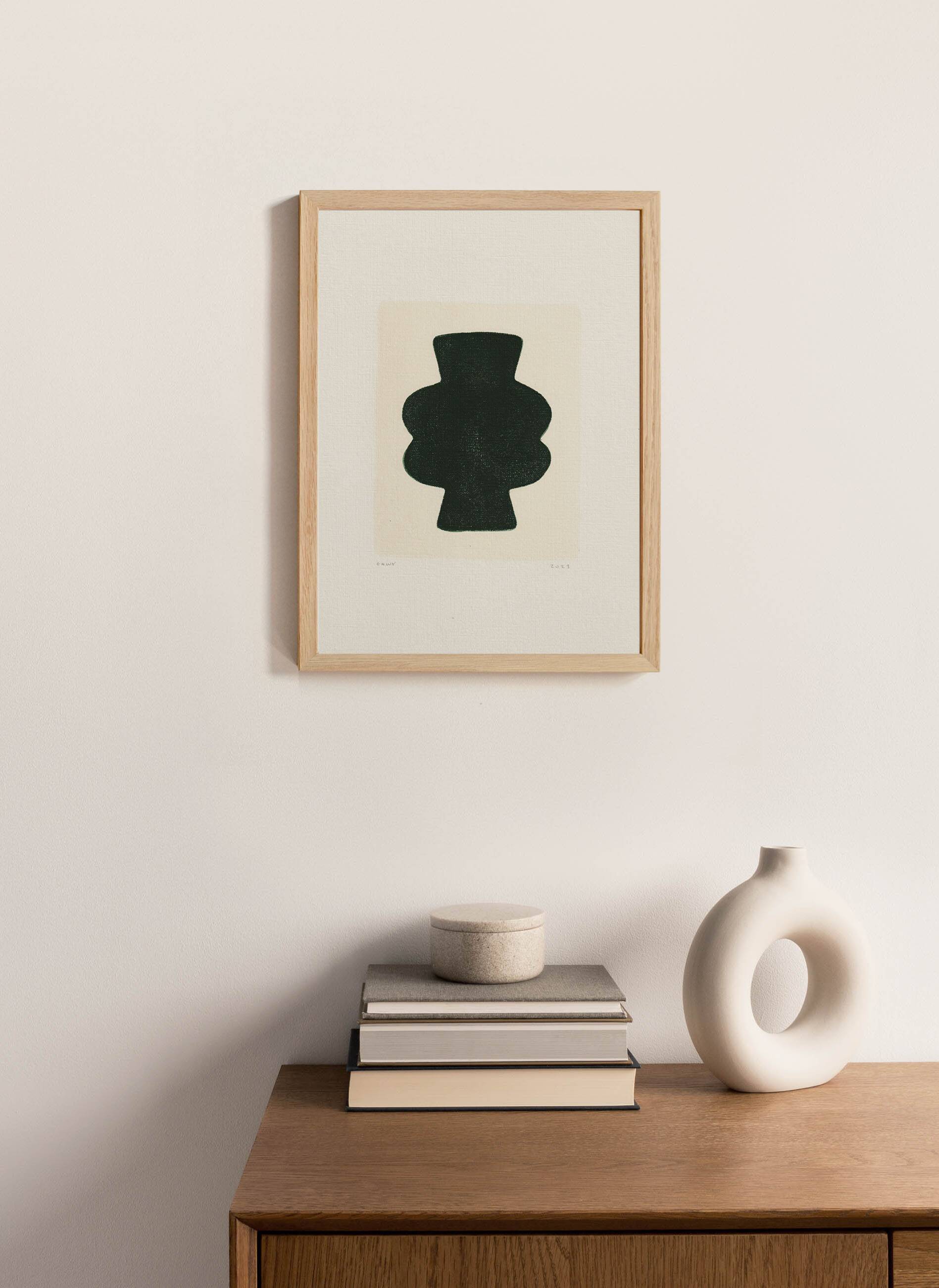 Abstract painting on paper signed Eawy.