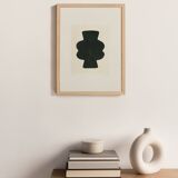 Abstract painting on paper signed Eawy.