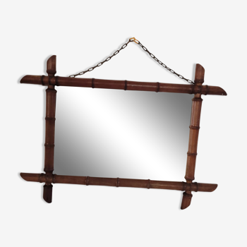 Miroir en rotin, 47x64 cm