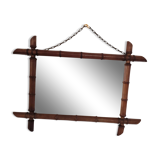 Miroir en rotin, 47x64 cm