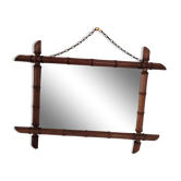 Rattan mirror, 47x64 cm