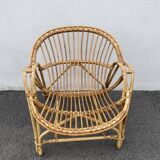 Rattan basket armchair