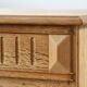 Vintage 1970 Danish Brutalist Light Oak Sideboard, Style of Henning Kjærnulf