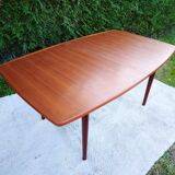 Table à manger scandinave en teck par Aalf Aarseth pour Gustav Bahus