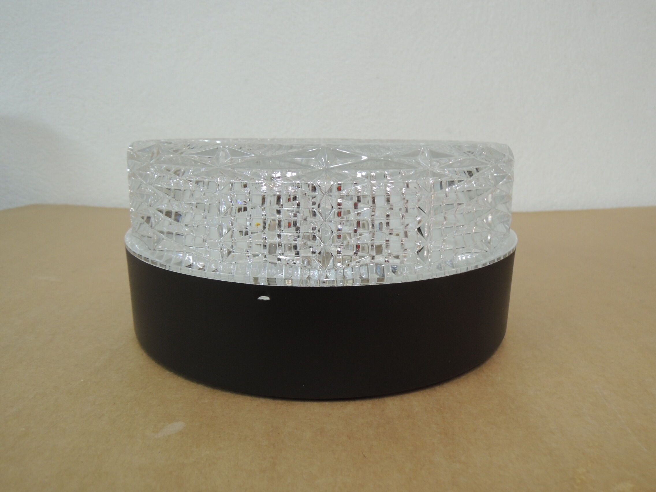 Glass and metal ceiling light