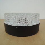 Glass and metal ceiling light