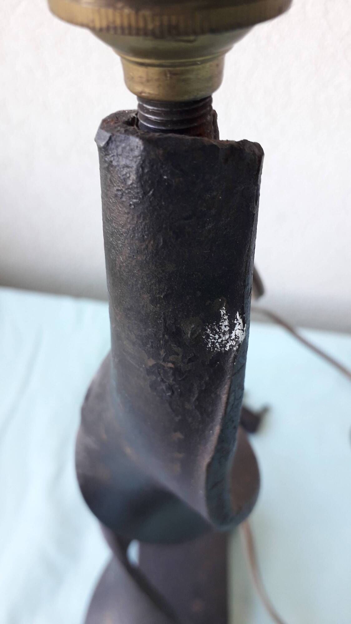 Wrought iron lamp base