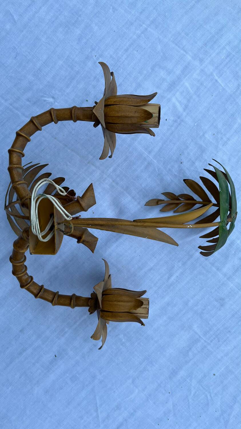 Pair of metal wall lights from the 60s/70s