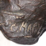 Portrait man of the ancient in bronze ephebe by Claude Mary