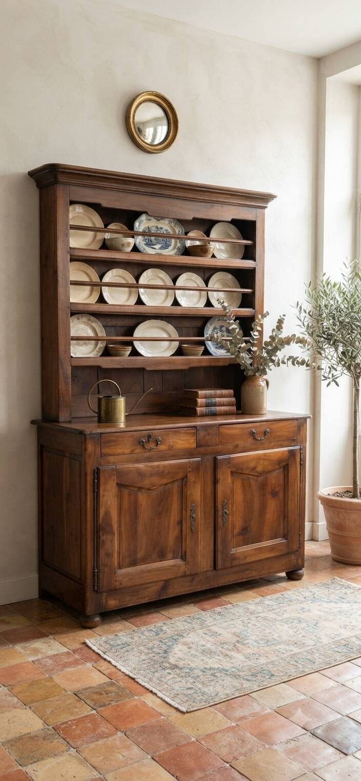 Grand Sideboard 2 Bodies Fruit Wood Provincial Style 18th Century