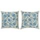 Set of 2 - all silk cushion covers. embroidered accent pillows. handmade toss pillows. traditional throw pillows