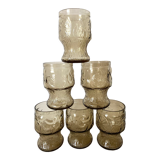 Vintage high glasses in smoked glass