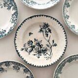 6 mismatched ironstone soup plates from Saint Amand