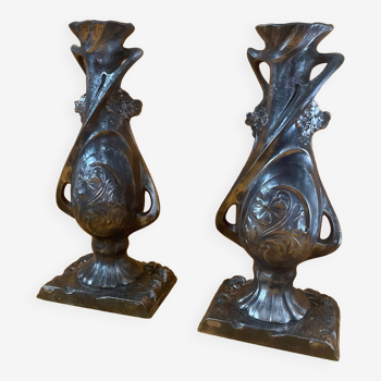 Pair of Art Nouveau vases signed C. Boonefond