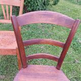 5 wooden bistro chairs
