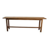 Vintage farm bench, old solid wood, renovated