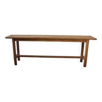 Vintage farm bench, old solid wood, renovated