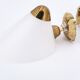 Paires d'appliques blanches et dorées, années 50