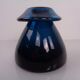 Hand-Blown Blue Glass Vase, Italy, 1960s