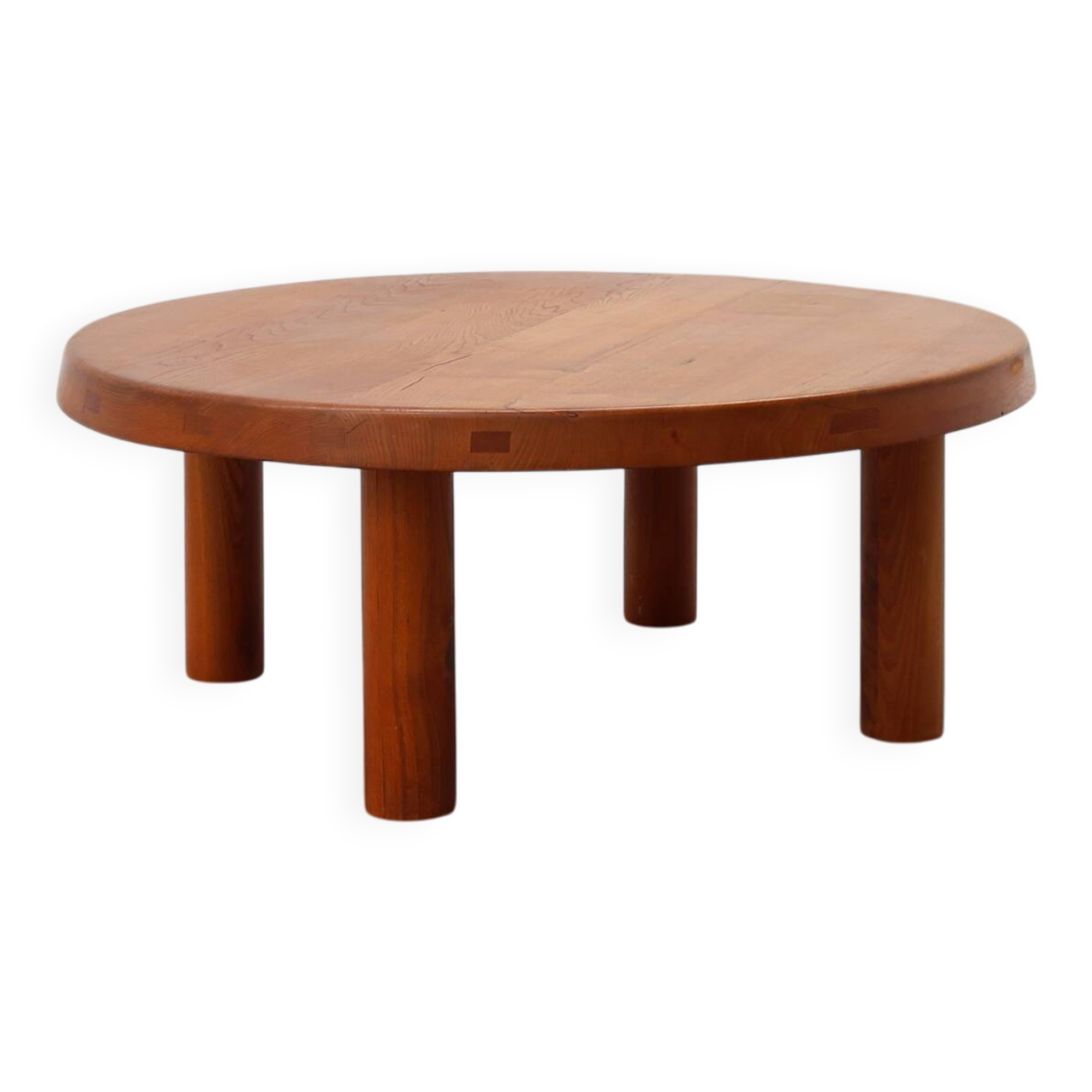 Pierre Chapo, Coffee Table Model T02M in Solid Elm, France 1976