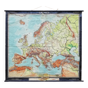 Carte géographique scolaire - allemande