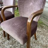 4 vintage velvet armchairs