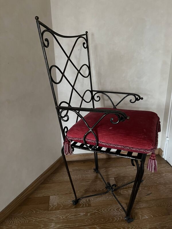Fauteuils en fer forgé artisanal décoration