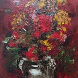 Hst still life bouquet flower in vase by willy jager 1960 germany 1960