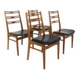 Set of 4 Scandinavian oak chairs, Sweden, 1960
