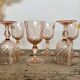 6 "Rosaline" vintage liqueur glasses by Luminarc