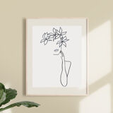 Femme fleur - 30x42cm