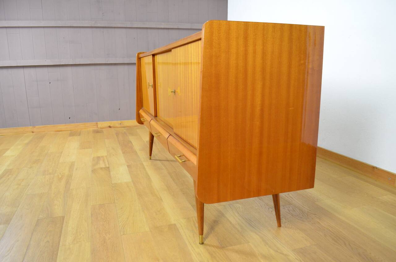 Vintage Mahogany Compass Leg Sideboard 1960