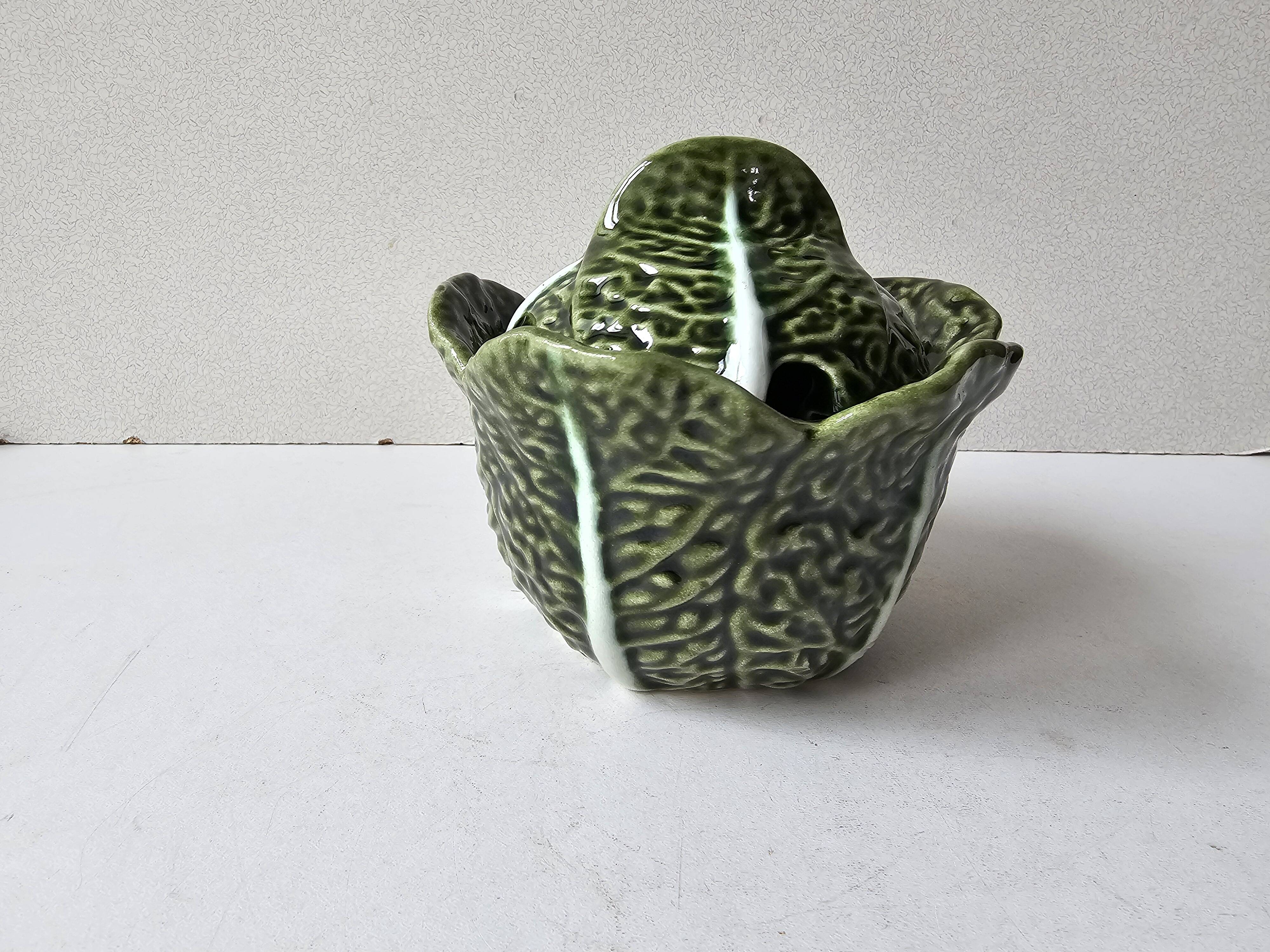 Condiment pot - Sauce boat - small cabbage soup tureen diameter 12cm