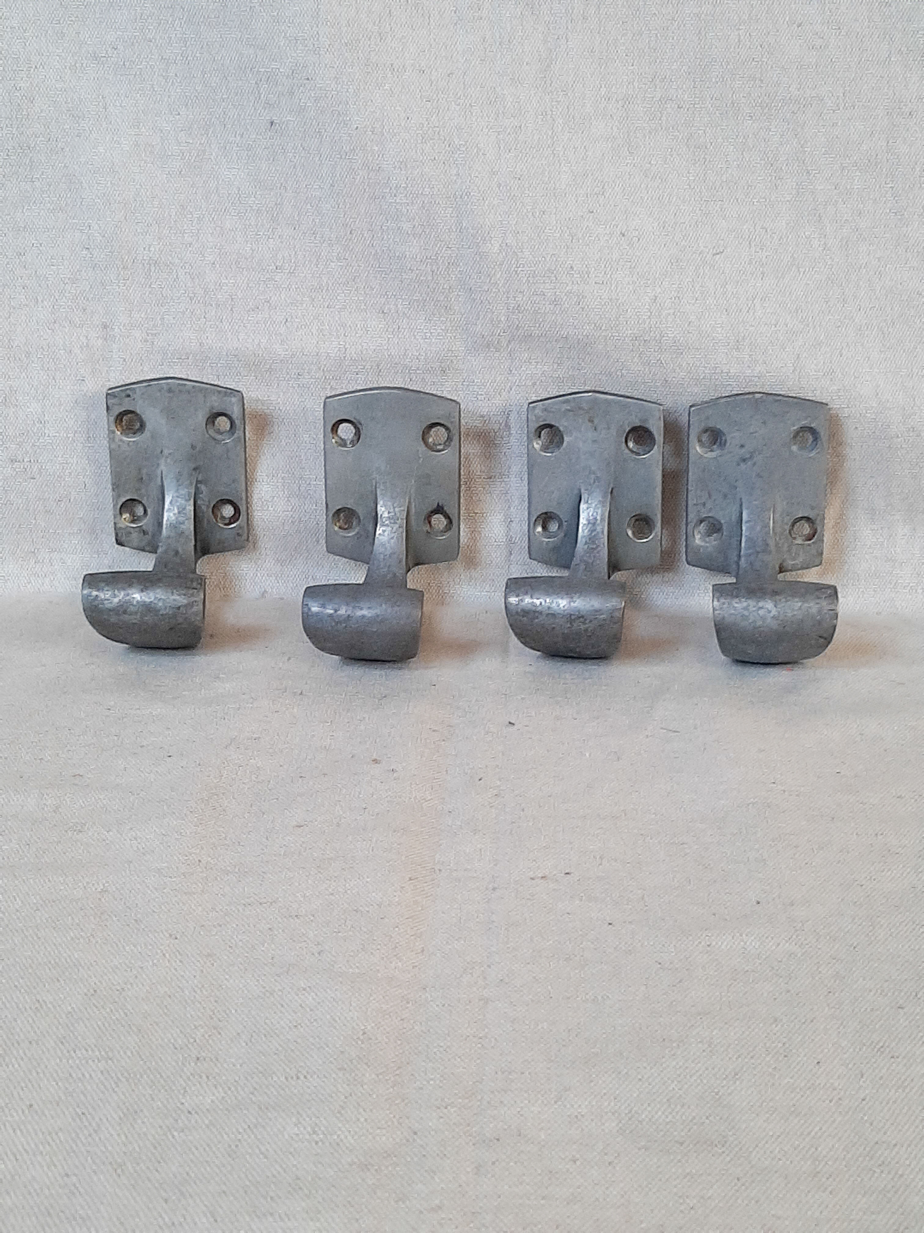 Vintage cast aluminium wall hooks