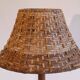 Danish lamp in teak and woven rattan 1960