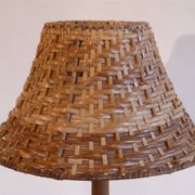 Danish lamp in teak and woven rattan 1960