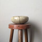 Handmade ceramic vase or empty pocket, Japanese design, Japandi stoneware