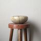 Handmade ceramic vase or empty pocket, Japanese design, Japandi stoneware