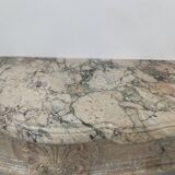 Cheminée de style Louis XV en marbre de breche rouge XIX siècle