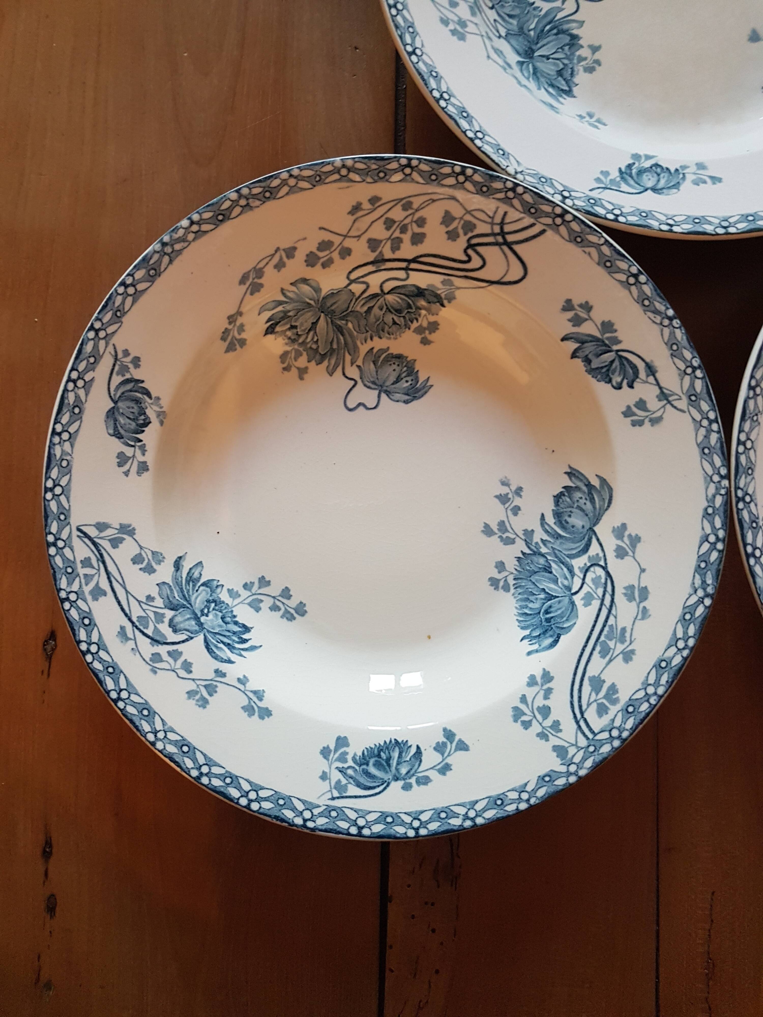 5 hollow plates Sarreguemines