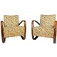 Paire de chaises longues H269 de Jindřich Halabala, années 1930