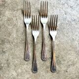 4 silver-plated forks