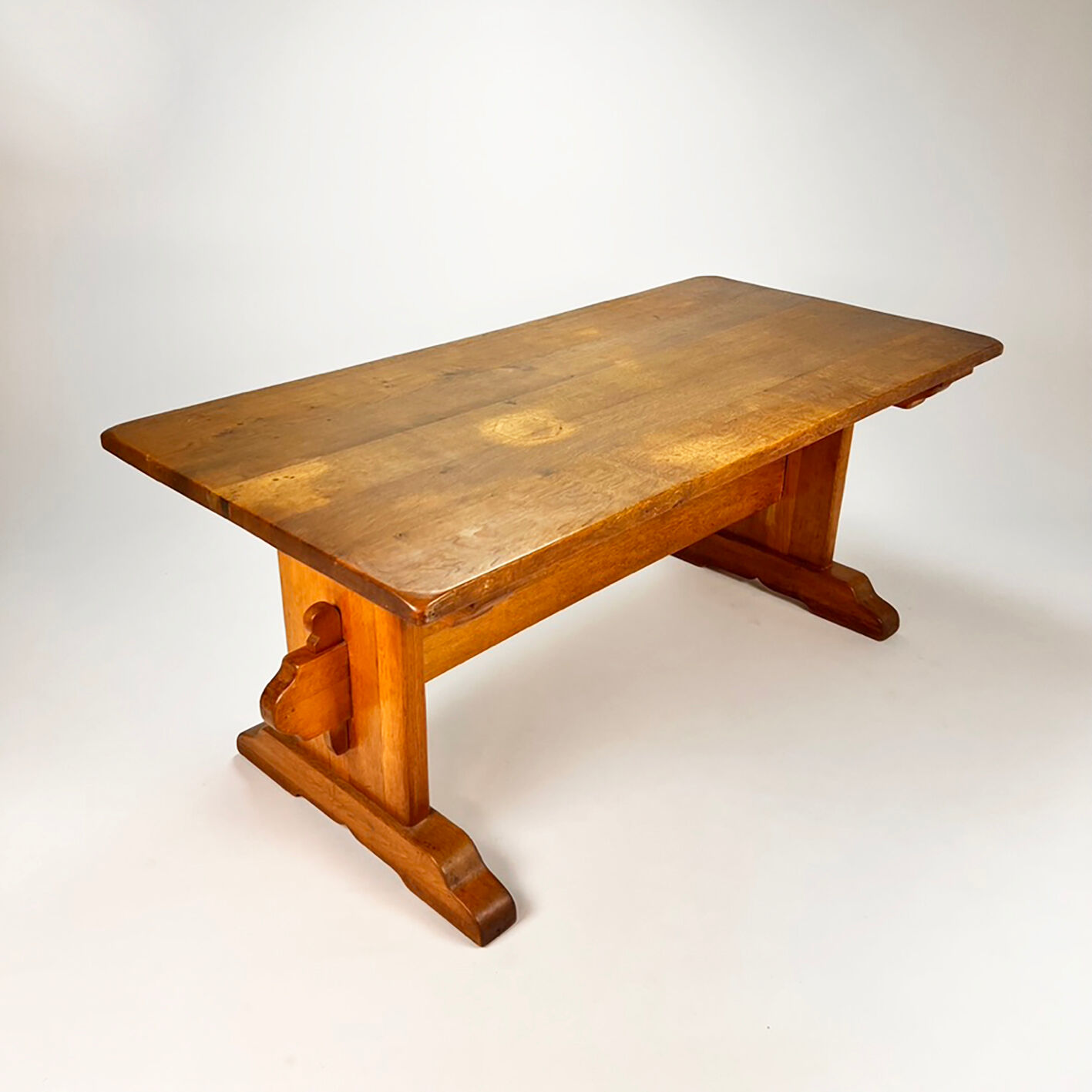 Mid Century Oak Monastery Table, 1960s